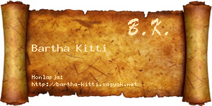 Bartha Kitti névjegykártya